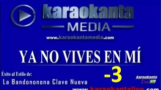 Ya no vives en mi La BANDONONONA karaoke  3 [upl. by Ettinger]