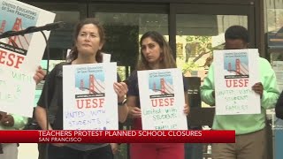 SFUSD teachers protest planned school closures [upl. by Otrebide]