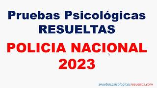 Test de Personalidad  Pruebas psicologicas resueltas policia 2023 [upl. by Yemar]