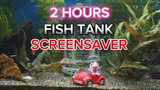 2 Hours  Fish Tank  Screensaver  Relaxing Healing Music screensaver aquarium [upl. by Hgeilyak142]