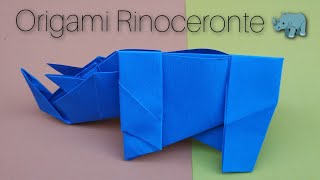 Como Fazer um Rinoceronte de papel  origami  tutorail [upl. by Calvert]