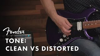 Clean vs Distorted Tone  Fender [upl. by Ailak]