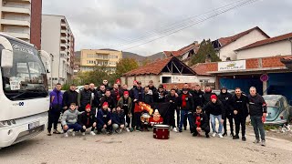 Nga Presheva në Shqipëri quot TIFOZAT KUQ e Ziquot ndeshja Shqipëri  Çeki [upl. by Drewett]