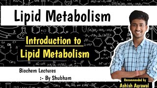 Introduction  Lipid Metabolism  Biochemistry Lectures [upl. by Eelana180]