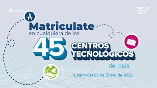 Matricula Oferta Formativa Educación Técnica 2022  SoyTecNicaragua [upl. by Mllly]