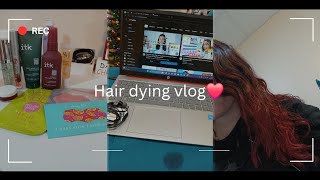 Hair dying vlog I died my hair pink 😯 [upl. by Boys]