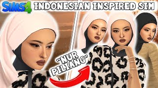 Indonesian Inspired Sim quotNur Piliangquot  Sims 4 CAS  CC Folder amp Sim Download [upl. by Asined]