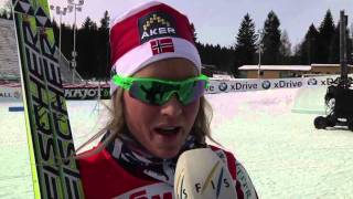 Therese Johaug speaks about classical mass start in Nove Mesto [upl. by Lovell]