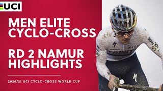 Round 2  Men Elite Highlights  202021 UCI Cyclocross World Cup  Namur [upl. by Atinahc]