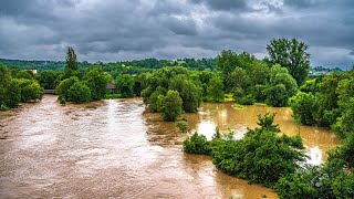 Hochwasser von Fils und Neckar bei Reichenbach Plochingen und Esslingen [upl. by Chamberlain683]