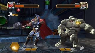 Realm of Legends Thor vs Rhino  Marvel Contest of Champions [upl. by Amby]