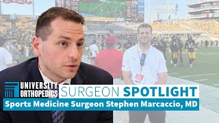 Meet Sports Medicine Surgeon Dr Stephen Marcaccio [upl. by Nivlad]