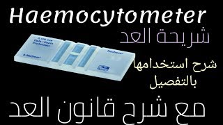 شريحة العد Haemocytometer وقانون العد  تعليم التحاليل الطبية للمبتدئين [upl. by Alehs]