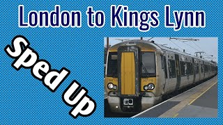 London Kings Cross to Kings Lynn  Full Journey In 5 Minutes  Sped Up  387 Electrostar [upl. by Llenrev]