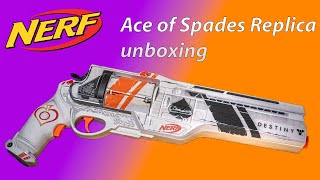 Destiny 2 Ace of Spade Nerf replica unboxing [upl. by Suolevram]