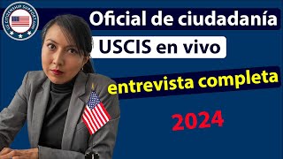 2024 Examen de Ciudadanía Americana  OFFICIAL USCIS Interview SPANISH [upl. by Euqnomod]