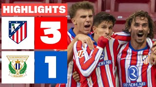 ATLÉTICO DE MADRID 3  1 CD LEGANÉS I RESUMEN LALIGA EA SPORTS [upl. by Goldarina]