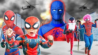 SUPERHEROs Story SpiderMan Turn Into KID SPIDERMAN amp Rescues Adoptive Parents  Live Action [upl. by Sanferd]