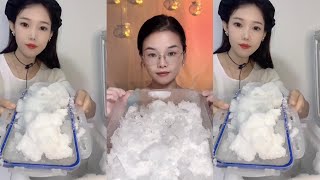 ASMR FREEZER FROST EATING AND SCRAPING  WHITE ICE EATING [upl. by Anrat]