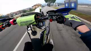 Full Gas amp Wheelie Sherco 125 Pure Sound [upl. by Mirabella]