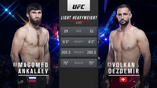 Magomed Ankalaev vs Volkan Oezdemir UFC 267 [upl. by Beitris403]