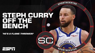 Steve Kerr says Steph Curry off the bench is a FLAME THROWER 🔥  SportsCenter [upl. by Yenrab903]