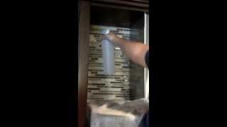 Applying Clear Seal to a Kitchen Tile Back Splash [upl. by Netnert]