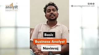 Business Analyst Training Institute  Navinraj  Student Review [upl. by Hough]