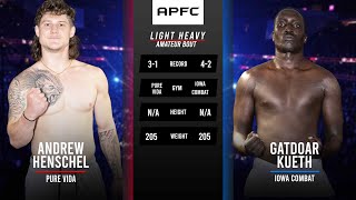 BODY KICK KO GATDOAR KUETH vs ANDREW HENSCHEL  APFCMRBL FULLFIGHT [upl. by Karissa]