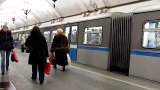 Metro Train 81740 in Moscow Metro 29122011 [upl. by Yvad]