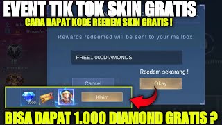 1000 DIAMOND GRATIS KODE REEDEM EVENT WEB TIKTOK MALAYSIA SKIN BRUNO SPECIAL GRATIS MOBILE LEGENDS [upl. by Yahsram525]