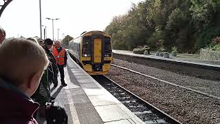 Train arrives Barnstaple railway station231022 [upl. by Nayt]