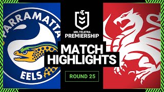 Parramatta Eels v St George Illawarra Dragons  Match Highlights  Round 25 2013  NRL [upl. by Aneela]