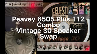 Peavey 6505 Plus 112 Combo Speaker Swap Celestion Vintage 30 with audio metal classic clean [upl. by Francklin432]