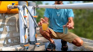 Yellow Water Turns Clear  How to make a simple water filter from PVC [upl. by Marks]