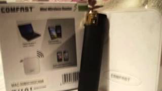 Comfast ModelCFWR6000N chipset RT5350F  Mini 150Mbps wireless router [upl. by Gautious923]