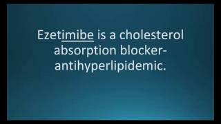 How to pronounce ezetimibe Zetia Memorizing Pharmacology Flashcard [upl. by Aicinat]