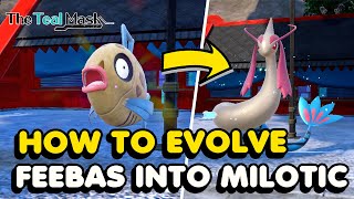 How To Evolve Feebas Into Milotic In Pokemon Scarlet amp Violet Teal Mask DLC Prism Scale Location [upl. by Aiotal]