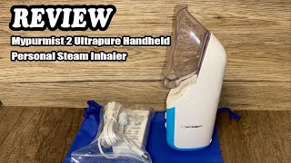 Review Mypurmist 2 Ultrapure Handheld Personal Steam Inhaler  Vaporizer and Humidifier [upl. by Nisior]