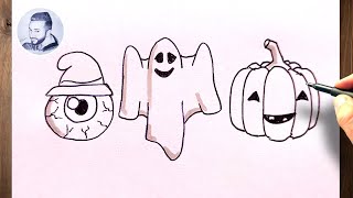 Comment dessiner des dessin d halloween facile à faire [upl. by Garibold]