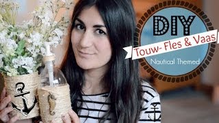 DIY Fles En Blik Met Touw Pimpen [upl. by Poppy]