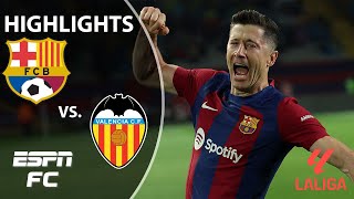 🚨 HAT TRICK ALERT 🚨 Barcelona vs Valencia  LALIGA Highlights  ESPN FC [upl. by Lisabet]