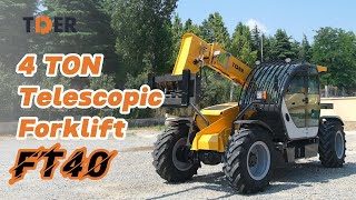 TDER 44 Telehandler 4 tons telescopic forklift FT40 [upl. by Hawker]