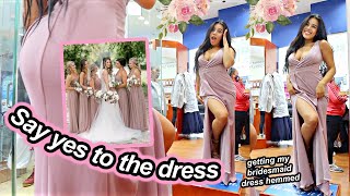 SHOP WITH ME Bridesmaid dress makeup and more for the wedding [upl. by Enitsuj]