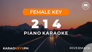 214  Rivermaya Female Key  Piano Karaoke [upl. by Eednam]