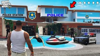 I Turned Franklins House into a POLICE STATION in GTA 5 [upl. by Leohcin]