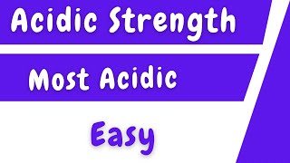 How to Identify Most Acidic Compound [upl. by Addie]