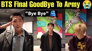 BTS Final GoodBye To Army 😭 BTS Last Weverse LIVE 🔴 bts live weverse kpop [upl. by Hortense]