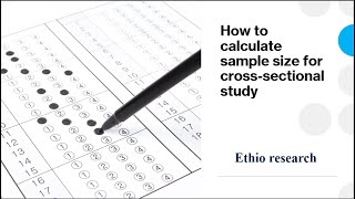 Sample size calculation for Cross sectional study in Amharic [upl. by Yrruc]