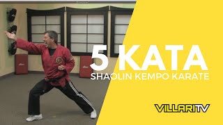 5 Kata  Shaolin Kempo Karate  VillariTV [upl. by Yud193]